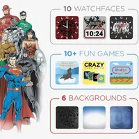 Itouch Playzoom Justice League Boys Black Smart Watch 50098m-18-Blt