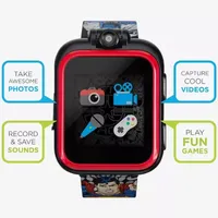 Itouch Playzoom Justice League Boys Black Smart Watch 50098m-18-Blt