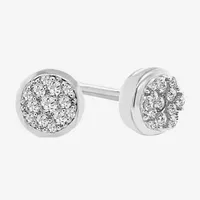 1/6 CT. T.W. Mined White Diamond Sterling Silver 5.3mm Round Stud Earrings