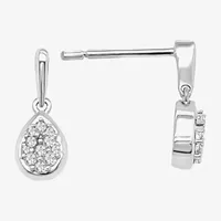 1/6 CT. T.W. Natural White Diamond Sterling Silver Pear Drop Earrings