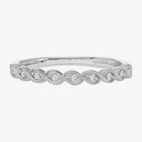 1/10 CT. T.W. Mined White Diamond Sterling Silver Band