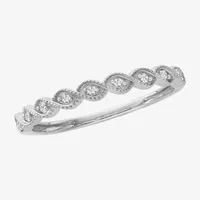 1/10 CT. T.W. Natural White Diamond Sterling Silver Band