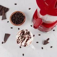 Nostalgia Retro 32-Ounce Hot Chocolate, Milk Frother, Cappuccino, Mocha, Latte Maker and Dispenser