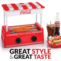 Nostalgia CKHDR8CR Coca Cola Hot Dog Roller