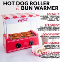 Nostalgia CKHDR8CR Coca Cola Hot Dog Roller