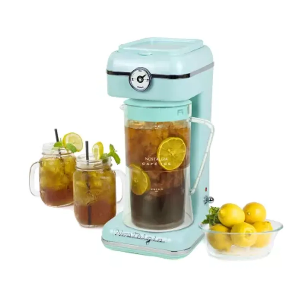 Nostalgia CLIT3PLSAQ Classic Ice Brew Tea & Coffee Maker with Plastic Pitcher