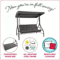 3 Seater Patio Swing With Canopy