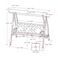 Patio Swing with Canopy and Cushions