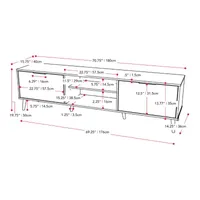 Wooden TV Stand With Storage