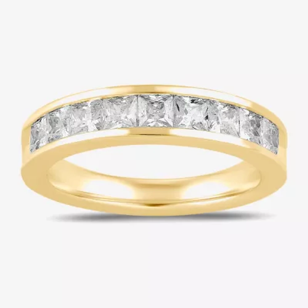 (F / Si2) 1 1/2 CT. Lab Grown White Diamond 10K Gold Anniversary Band