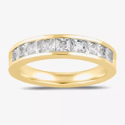 (F / Si2) 1 1/2 CT. Lab Grown White Diamond 10K Gold Anniversary Band