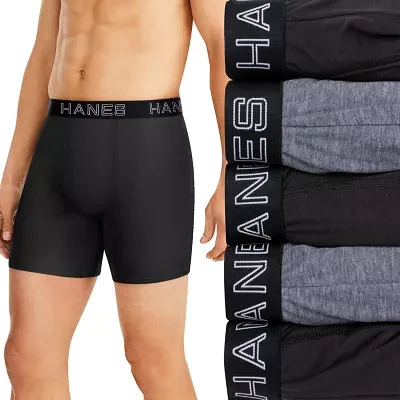 Hanes Ultimate Comfort Flex Fit Total Support Pouch Bonus Pack Mens 5 Boxer Briefs