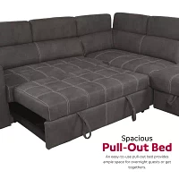 Hazell 3-pc. Track-Arm Sleeper Sectional