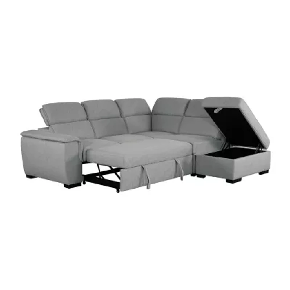 Joss 3-pc. Pad-Arm Upholstered Sectional