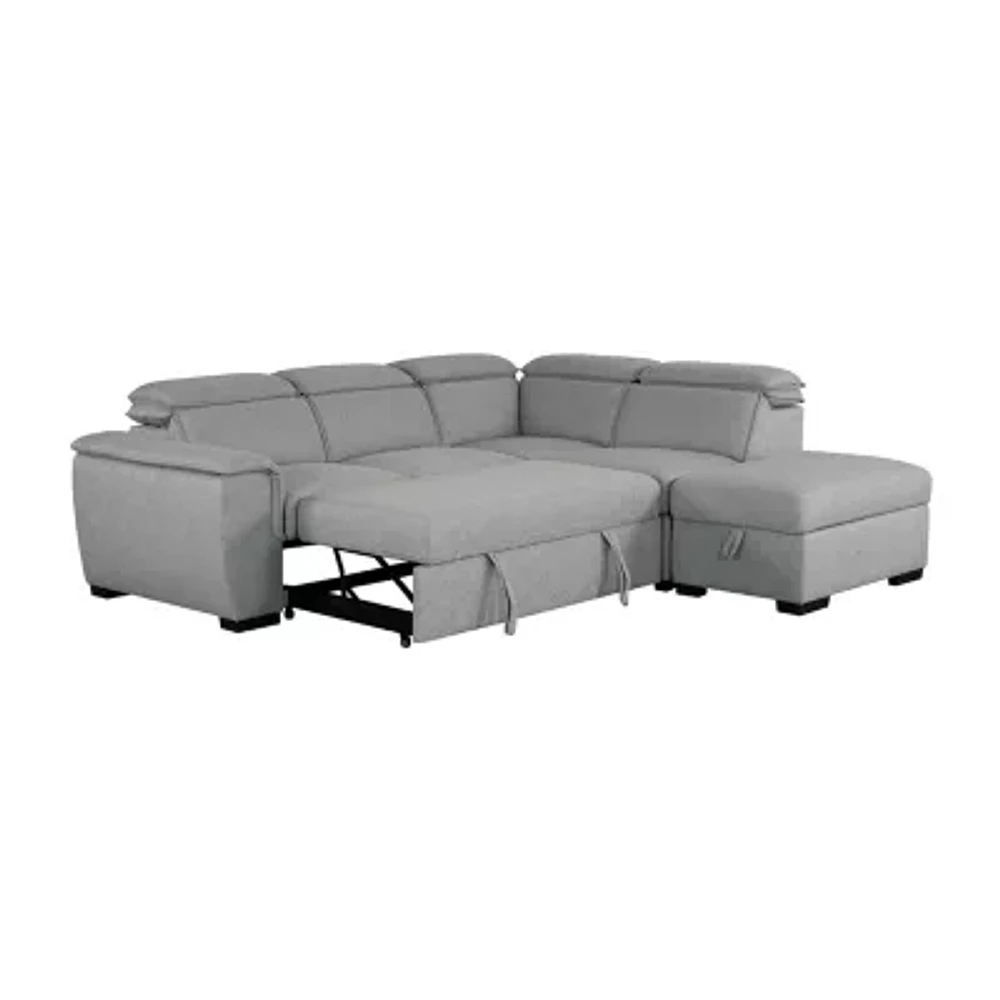 Joss 3-pc. Pad-Arm Upholstered Sectional