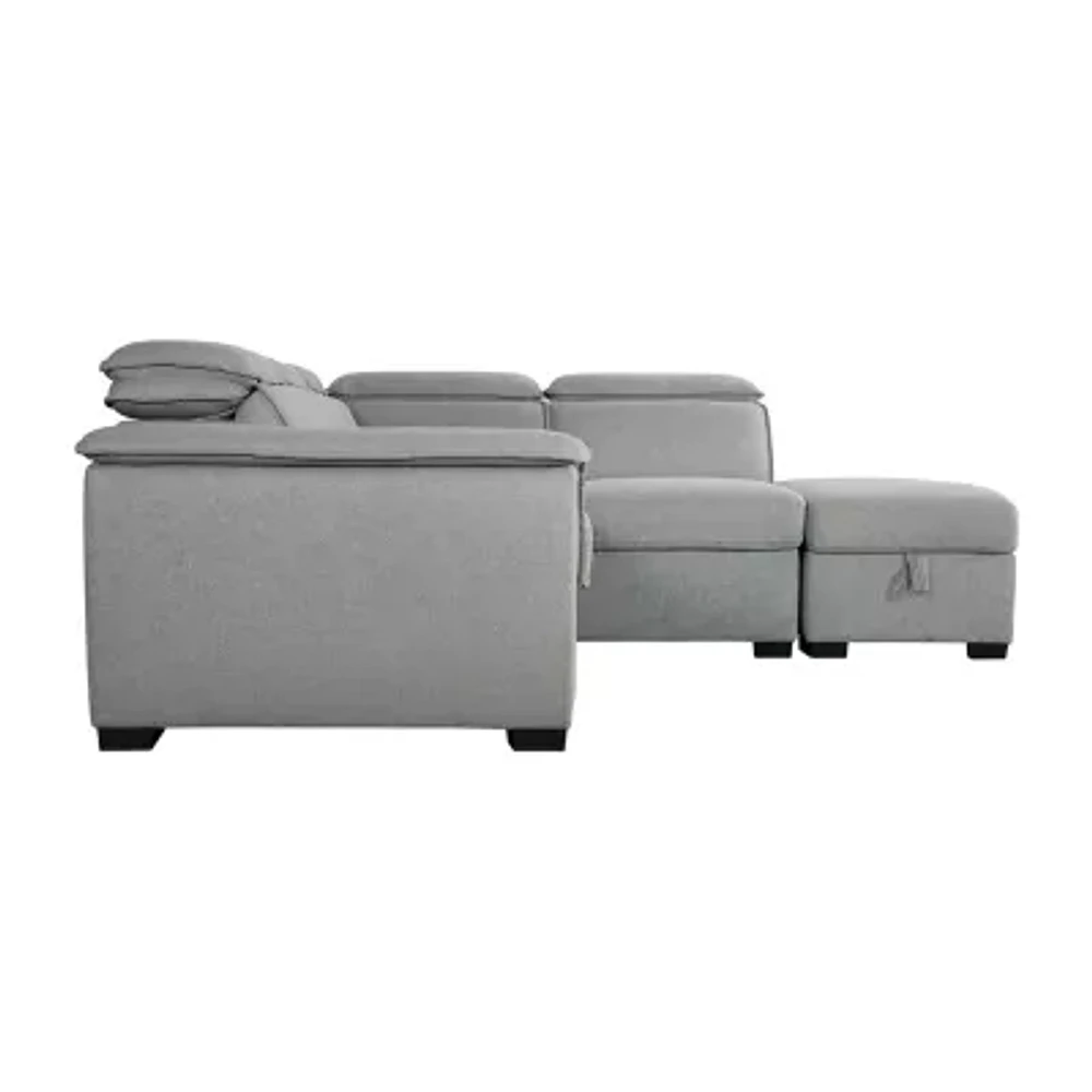 Joss 3-pc. Pad-Arm Upholstered Sectional