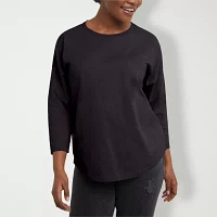 Hanes Womens Crew Neck Long Sleeve T-Shirt