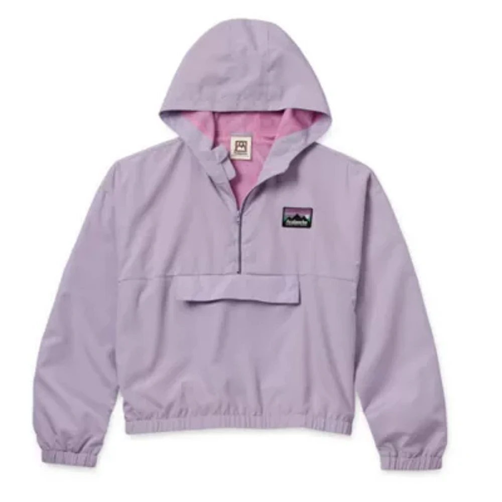 Avalanche Big Girls Water Resistant Ultra Lightweight Water Reactive Print Windbreaker