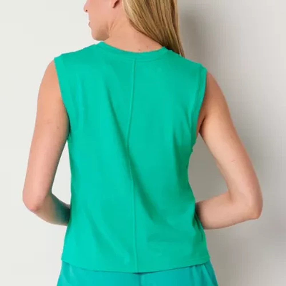 Xersion Womens Cotton Crew Neck Muscle Tank Top