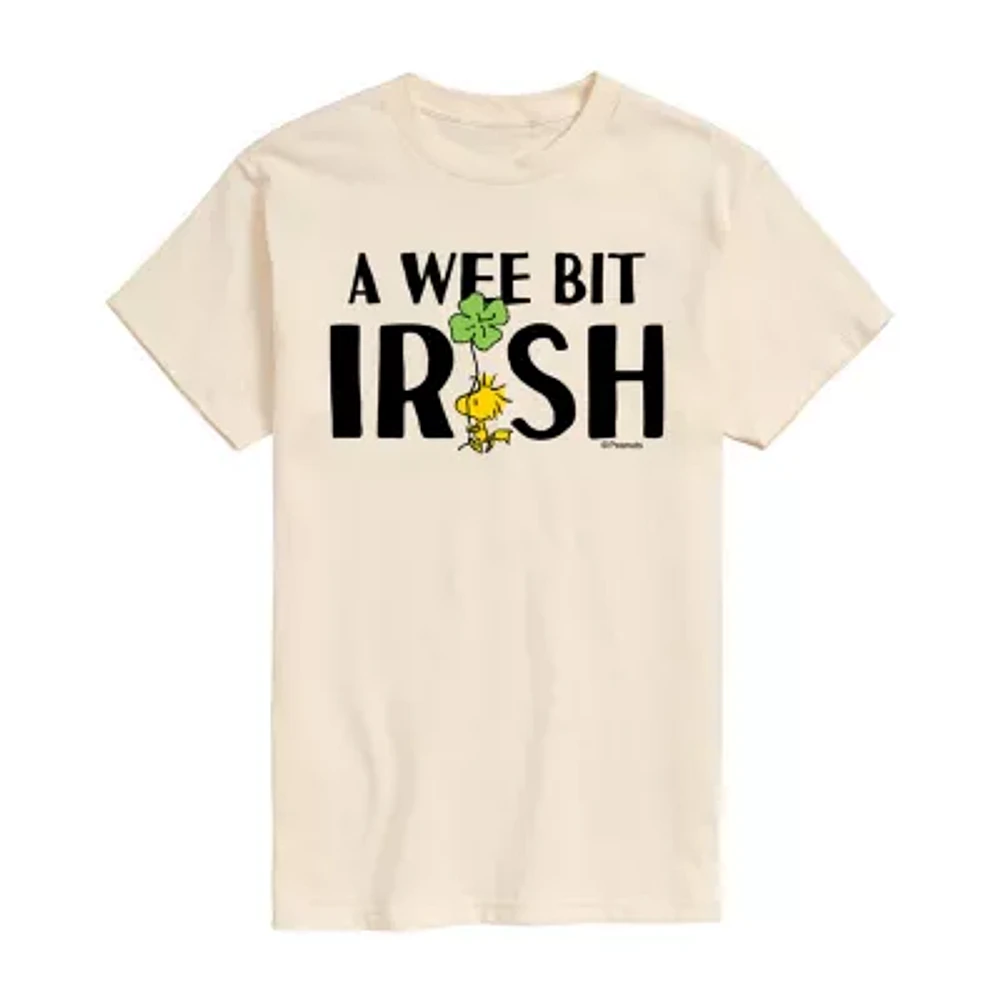 Mens Short Sleeve Peanuts St. Patrick's Day Graphic T-Shirt