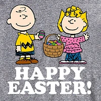 Mens Short Sleeve Peanuts Easter Graphic T-Shirt