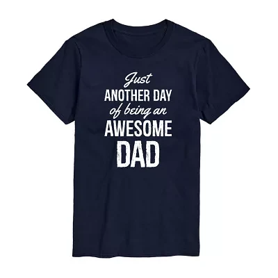Mens Short Sleeve Awesome Dad Graphic T-Shirt