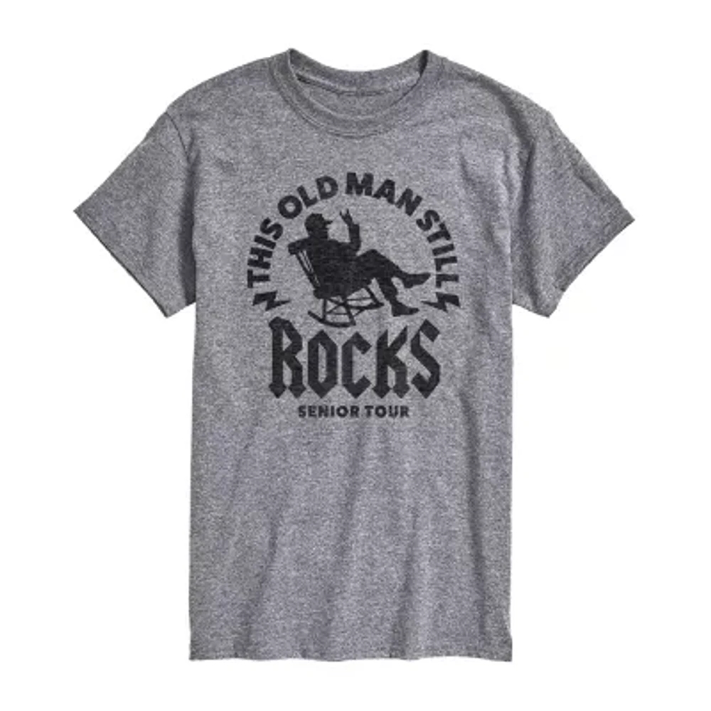 Mens Short Sleeve Old Man Graphic T-Shirt