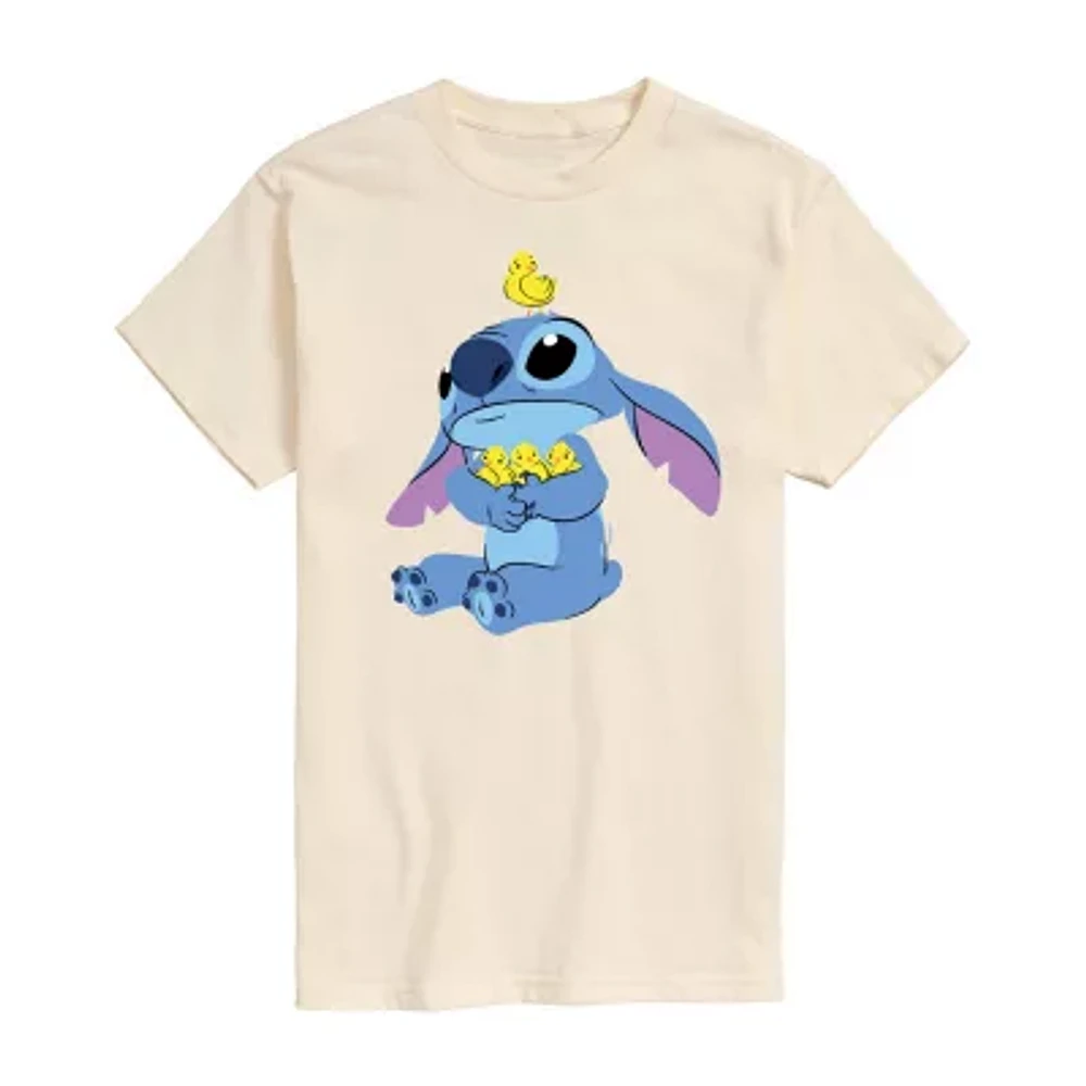 Mens Short Sleeve Lilo & Stitch Easter Graphic T-Shirt