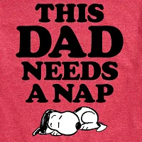 Mens Short Sleeve Peanuts Dad Nap Graphic T-Shirt