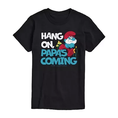 Mens Short Sleeve Smurfs Graphic T-Shirt