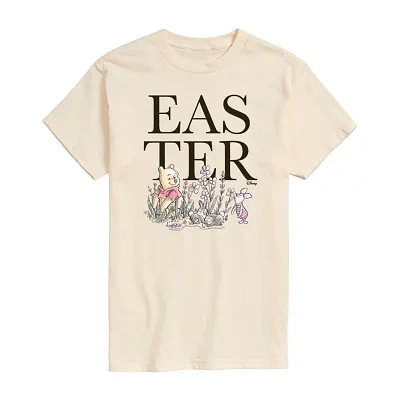 Mens Short Sleeve Winnie The Pooh Easter Graphic T-Shirt