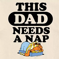 Mens Short Sleeve Garfield Dad Nap Graphic T-Shirt
