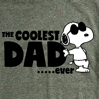 Mens Short Sleeve Peanuts Coolest Dad Graphic T-Shirt