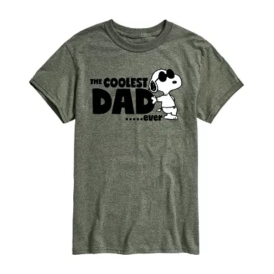 Mens Short Sleeve Peanuts Coolest Dad Graphic T-Shirt