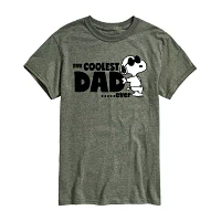 Mens Short Sleeve Peanuts Coolest Dad Graphic T-Shirt