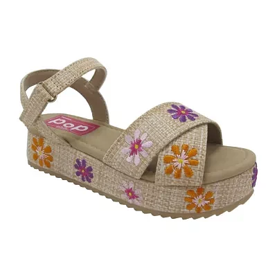 Pop Little & Big  Girls Laia Platform Sandals