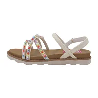 Pop Osana Little & Big  Girls Adjustable Strap Footbed Sandals