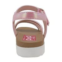 Pop Aiza Little & Big  Girls Adjustable Strap Footbed Sandals