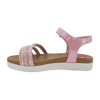Pop Aiza Little & Big  Girls Adjustable Strap Footbed Sandals