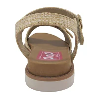 Pop Ainara Little & Big  Girls Adjustable Strap Footbed Sandals