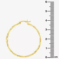 Silver Reflections Womens 18K Gold Over Brass 40mm Hoop Earrings