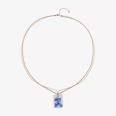 Mixit Porcelain Womens 34 Inch Pendant Necklace