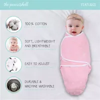 The Peanutshell Purple Ditsy 3-pc. Swaddle Blanket