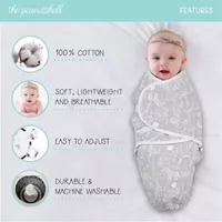 The Peanutshell Grey Safari 3-pc. Swaddle Blanket