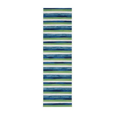 Liora Manne Visions II Painted Stripes Indoor/Outdoor Runner Rug