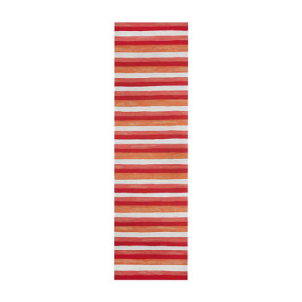 Liora Manne Visions II Painted Stripes Indoor/Outdoor Runner Rug