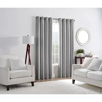 Linden Street Bayshore Grommet Top Energy Saving 100% Blackout Single Curtain Panels