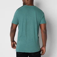 mutual weave Big and Tall Mens Crew Neck Short Sleeve Easy-on + Easy-off Pocket T-Shirt