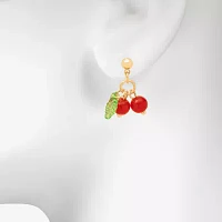 Bijoux Bar Delicates Gold Tone Cherries Drop Earrings