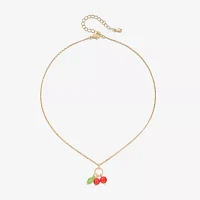 Bijoux Bar Delicates Gold Tone Womens Cherries Pendant Necklaces